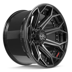 4PLAY 4P80R 22x12 8x165.1 -44et Gloss Black Brushed with Tinted Clear Wheel