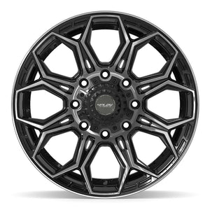 4PLAY 4P83 20x9 8x180 0et Gloss Black Brushed with Tinted Clear Wheel
