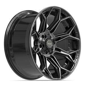 4PLAY 4P83 20x10 5x127 + 5x139.7 -18et Gloss Black Brushed with Tinted Clear Wheel