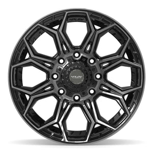 4PLAY 4P83 20x10 8x180 -18et Gloss Black Brushed with Tinted Clear Wheel