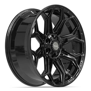 4PLAY 4P83 22x9 6x135 + 6x139.7 12et Gloss Black Wheel