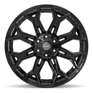 4PLAY 4P83 22x10 6x135 + 6x139.7 -18et Gloss Black Wheel