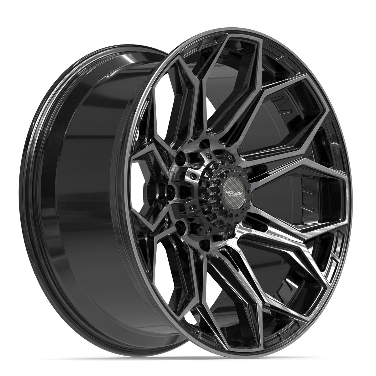4PLAY 4P83 22x10 8x170 -18et Gloss Black Brushed with Tinted Clear Wheel