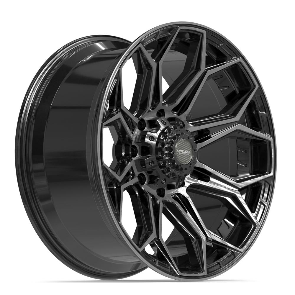 4PLAY 4P83 22x10 8x165.1 -18et Gloss Black Brushed with Tinted Clear Wheel