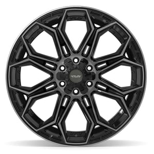 4PLAY 4P83 22x12 6x135 + 6x139.7 -44et Gloss Black Brushed with Tinted Clear Wheel