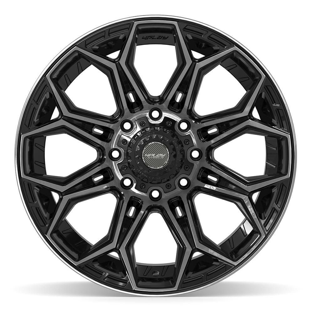 4PLAY 4P83 22x12 8x165.1 -44et Gloss Black Brushed with Tinted Clear Wheel