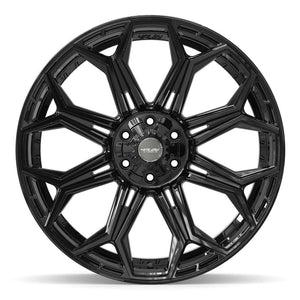 4PLAY 4P83 24x10 6x135 + 6x139.7 18et Gloss Black Wheel