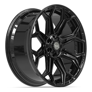 4PLAY 4P83 24x10 6x135 + 6x139.7 18et Gloss Black Wheel