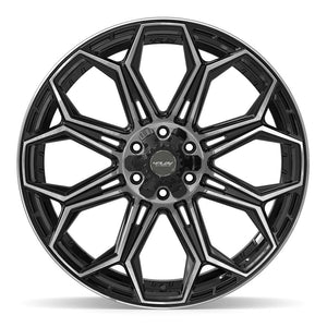 4PLAY 4P83 24x10 6x135 + 6x139.7 18et Gloss Black Brushed with Tinted Clear Wheel