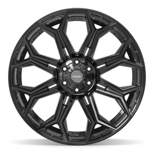 4PLAY 4P83 24x12 6x135 + 6x139.7 -44et Gloss Black Wheel