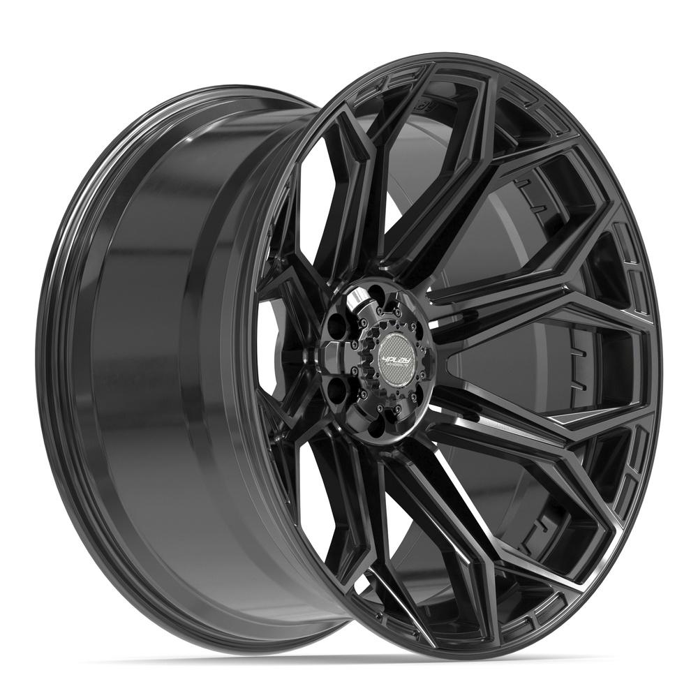 4PLAY 4P83 24x12 6x135 + 6x139.7 -44et Gloss Black Wheel
