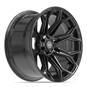 4PLAY 4P83 24x12 6x135 + 6x139.7 -44et Gloss Black Wheel