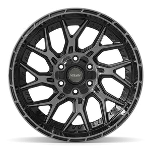 4PLAY 4PL28 20x10 6x135 + 6x139.7 -18et Gloss Black Brushed with Tinted Clear Wheel