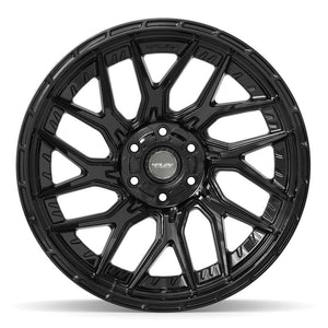 4PLAY 4PL28 22x10 6x135 + 6x139.7 -18et Gloss Black Wheel