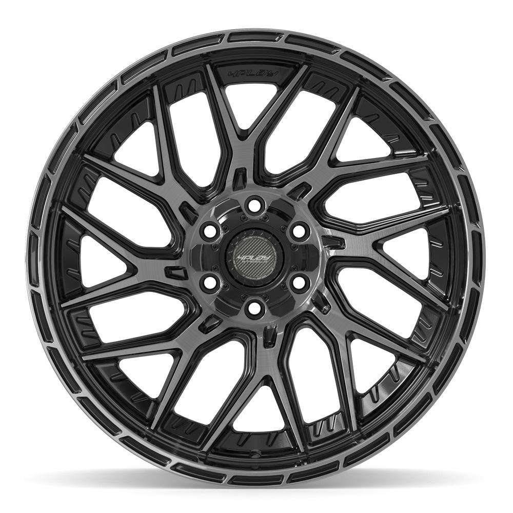4PLAY 4PL28 22x10 6x135 + 6x139.7 -18et Gloss Black Brushed with Tinted Clear Wheel