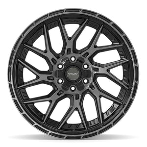 4PLAY 4PL28 22x10 6x135 + 6x139.7 -18et Gloss Black Brushed with Tinted Clear Wheel