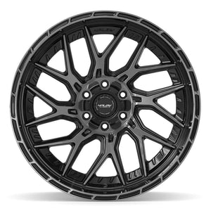 4PLAY 4PL28 22x12 6x135 + 6x139.7 -44et Gloss Black Brushed with Tinted Clear Wheel