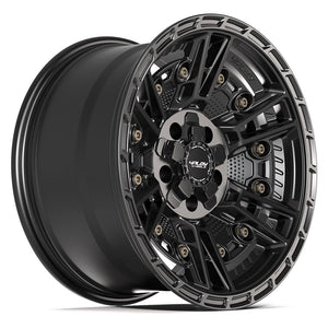 4PLAY 4PS01 17x9 5x127 + 5x139.7 -6et Satin Black Wheel