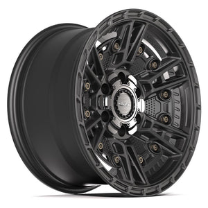 4PLAY 4PS01 17x9 6x135 + 6x139.7 -6et Satin Black Wheel