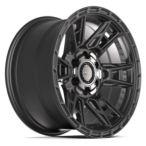 4PLAY 4PS20 17x9 6x135 + 6x139.7 -6et Satin Black Wheel