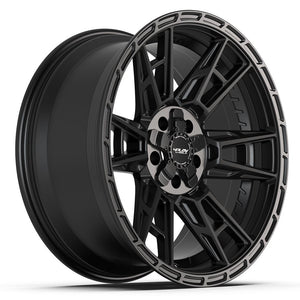 4PLAY 4PS20 20x9 5x127 + 5x139.7 -6et Satin Black Wheel