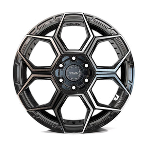 4PLAY 4PS26 18x8 5x108 + 5x110 38et Gloss Black Brushed with Tinted Clear Wheel