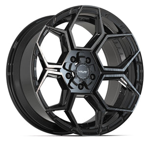 4PLAY 4PS26 20x9 5x127 + 5x139.7 -6et Gloss Black Brushed with Tinted Clear Wheel