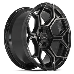 4PLAY 4PS26 20x9 5x127 + 5x139.7 -6et Gloss Black Brushed with Tinted Clear Wheel