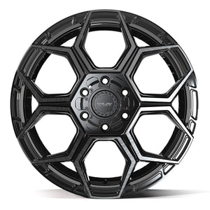 4PLAY 4PS26 20x9 6x135 + 6x139.7 18et Gloss Black Brushed with Tinted Clear Wheel