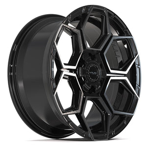 4PLAY 4PS26 20x9 6x135 + 6x139.7 18et Gloss Black Brushed with Tinted Clear Wheel