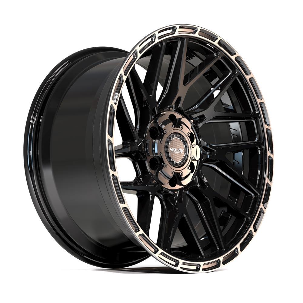 4PLAY 4PS28 18x8 5x112 + 5x114.3 38et Gloss Black Brushed with Tinted Clear Wheel