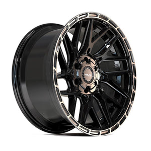 4PLAY 4PS28 18x8 5x112 + 5x114.3 38et Gloss Black Brushed with Tinted Clear Wheel