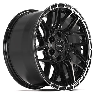 4PLAY 4PS28 18x9 6x135 + 6x139.7 18et Gloss Black Brushed with Tinted Clear Wheel