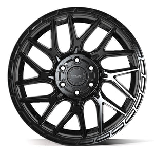 4PLAY 4PS28 20x9 6x135 + 6x139.7 18et Gloss Black Brushed with Tinted Clear Wheel
