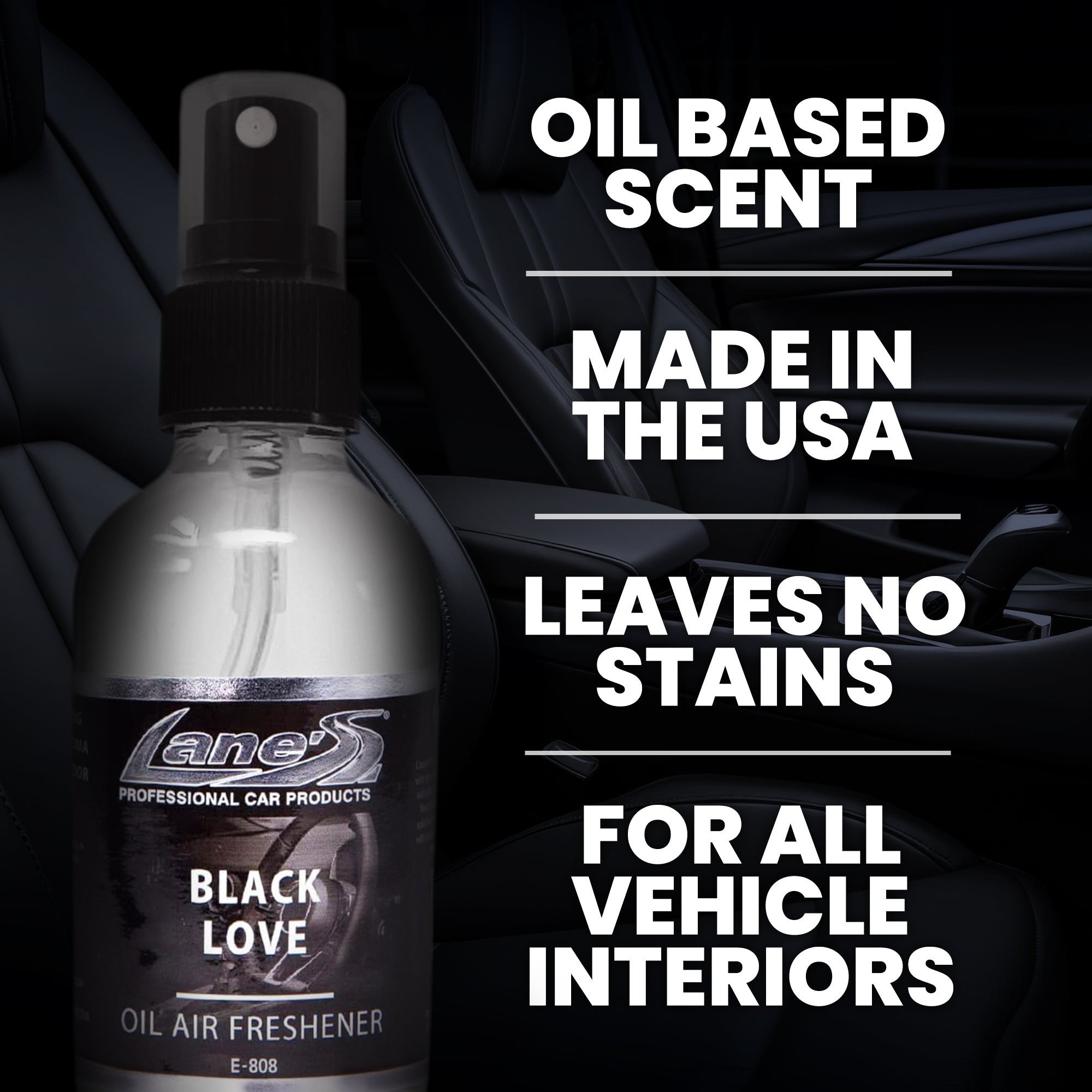 Black Love Car Air Freshener - Oil Base