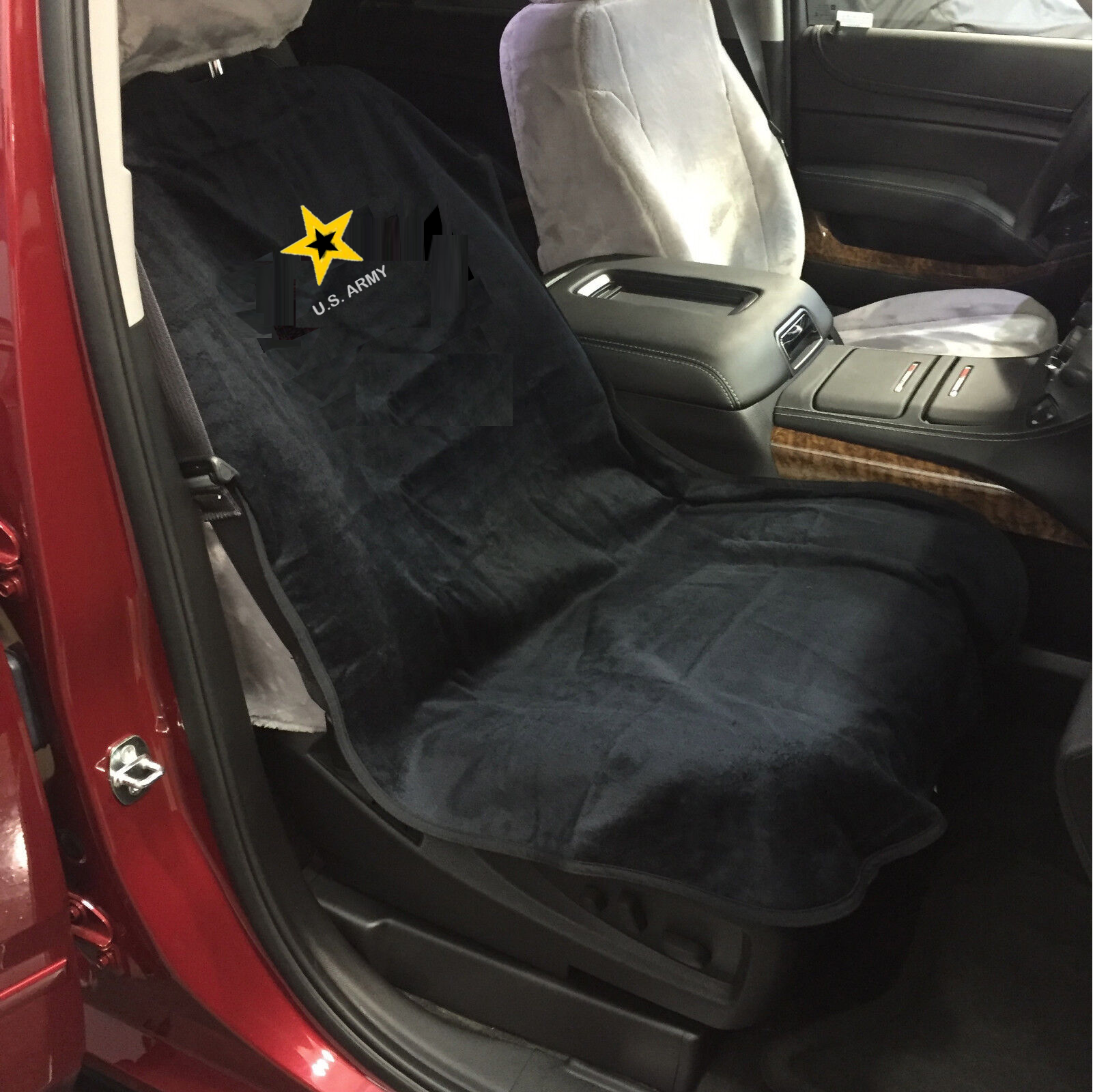 US Army Black Car Seat Cover Towel