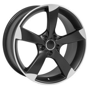 OE Wheels AU29 19x8.5 5x112 35et Satin Black Machined Wheel