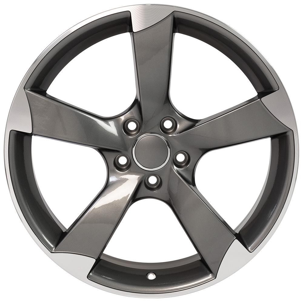 OE Wheels AU29 19x8.5 5x112 35et Gloss Gunmetal Machined Wheel