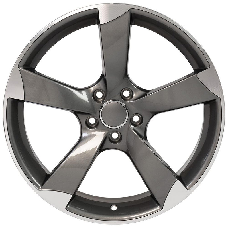 OE Wheels AU29 19x8.5 5x112 35et Gloss Gunmetal Machined Wheel