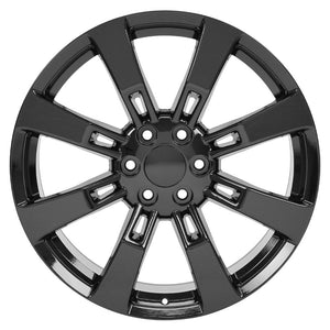 OE Wheels CA82 22x9 6x139.7 31et Gloss Black Wheel