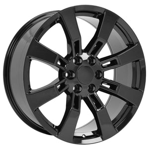 OE Wheels CA82 22x9 6x139.7 31et Gloss Black Wheel