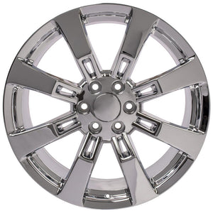 OE Wheels CA82 22x9 6x139.7 31et Chrome Wheel