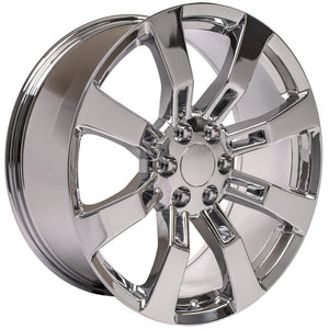 OE Wheels CA82 22x9 6x139.7 31et Chrome Wheel