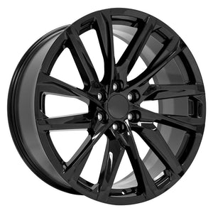OE Wheels CA90 24x10 6x139.7 28et Gloss Black Wheel