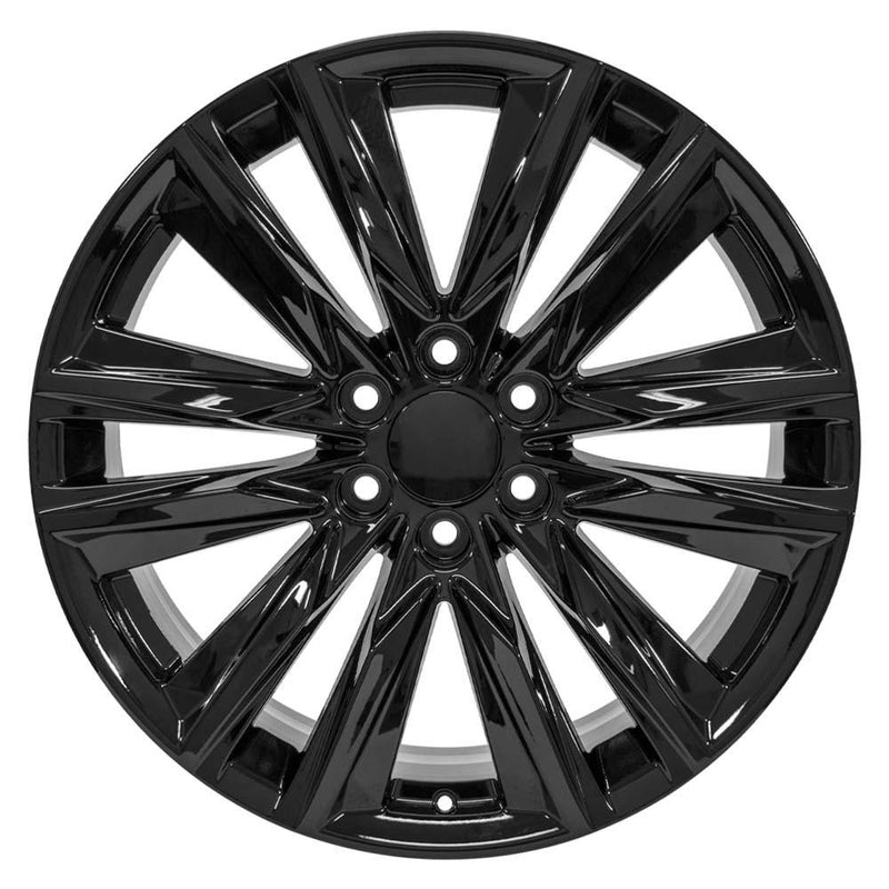 OE Wheels CA91 22x9 6x139.7 28et Gloss Black Wheel
