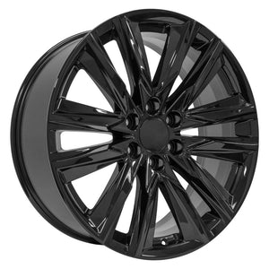 OE Wheels CA91 22x9 6x139.7 28et Gloss Black Wheel