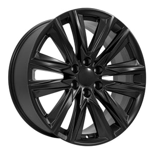 OE Wheels CA91 22x9 6x139.7 28et Satin Black Wheel