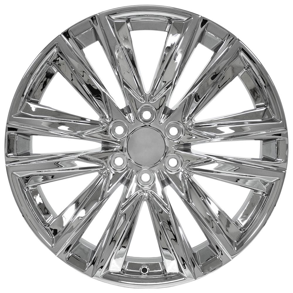 OE Wheels CA91 22x9 6x139.7 28et Chrome Wheel SS: 9513548