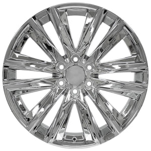 OE Wheels CA91 22x9 6x139.7 28et Chrome Wheel SS: 9513548