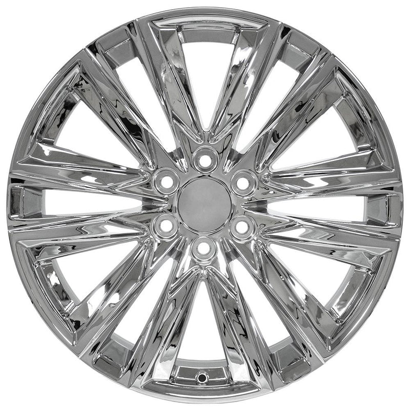 OE Wheels CA91 22x9 6x139.7 28et Chrome Wheel SS: 9513548